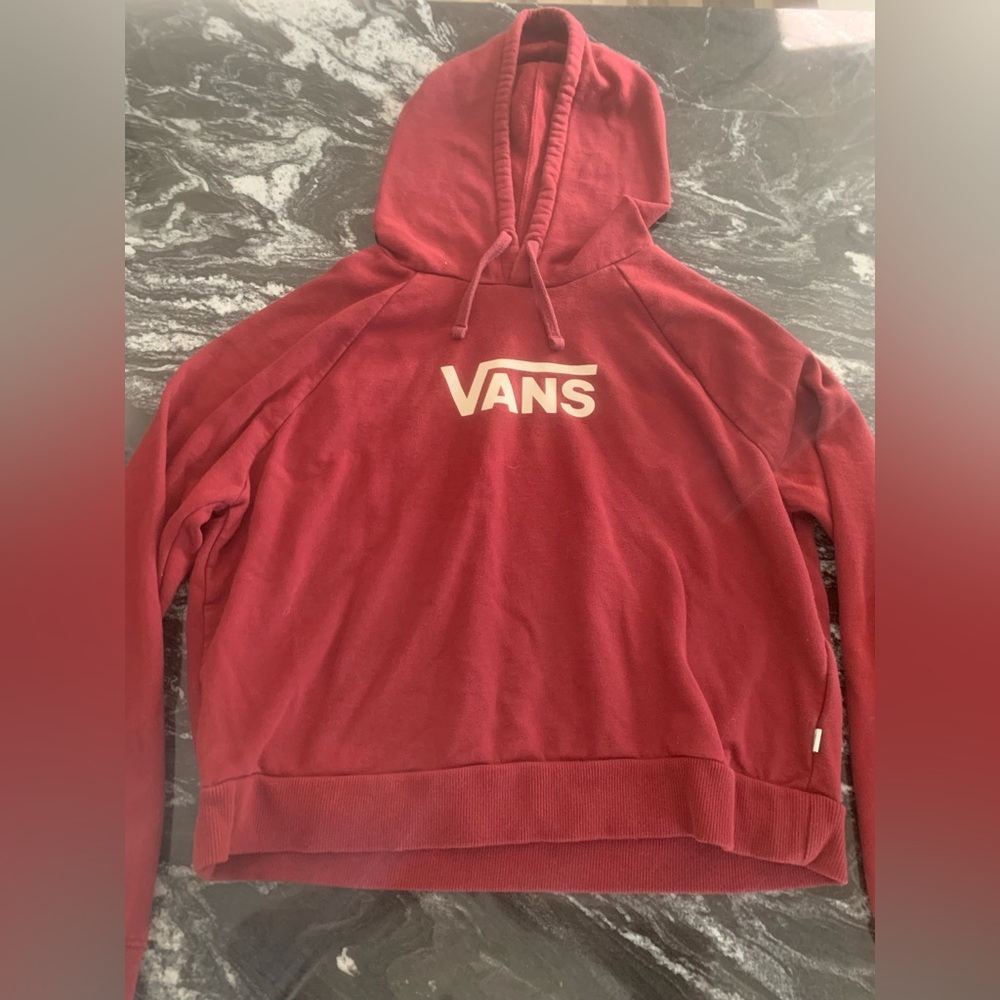 Vans sweatshirt, color maroon, size kids L,